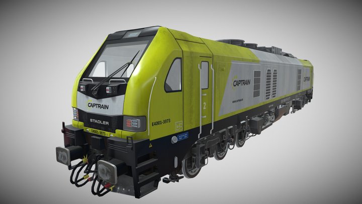 Locomotive Diesel Euro 4001 Stadler Captrain 3D Model
