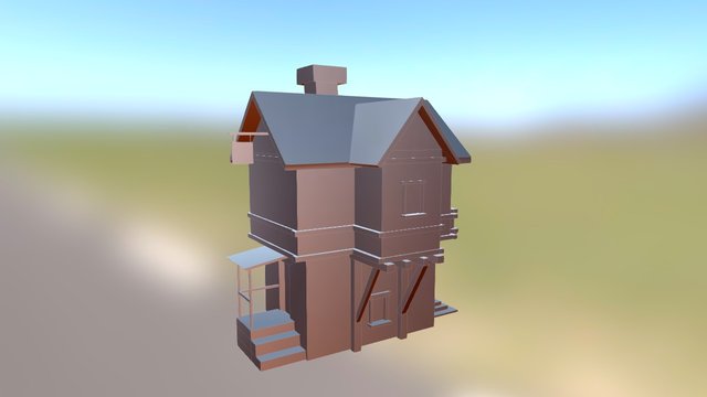 Simple Medieval House 3D Model