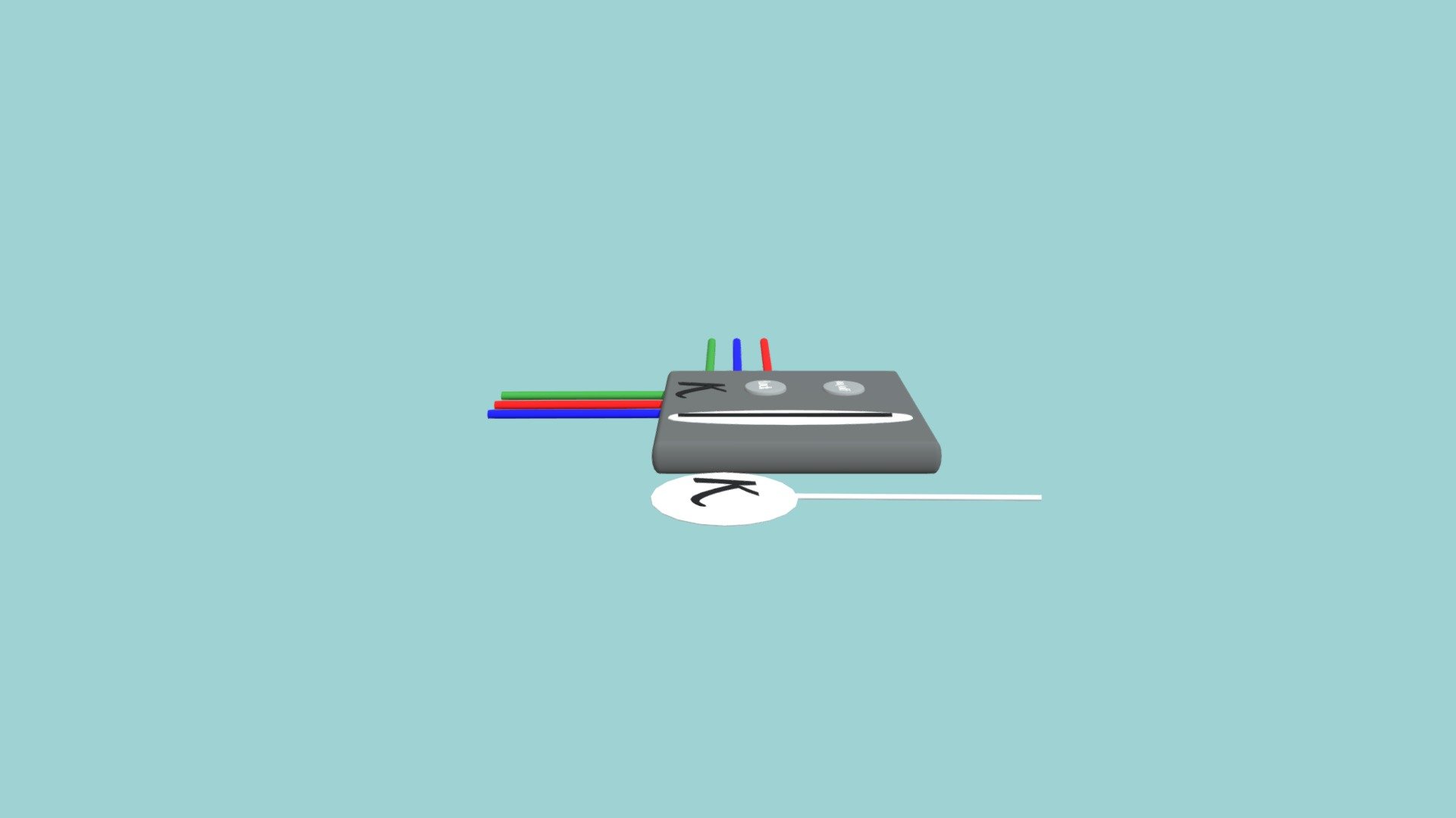 Jacker Sizing Device and Wireless Charging Pad — Sketchfab embed 3D viewer