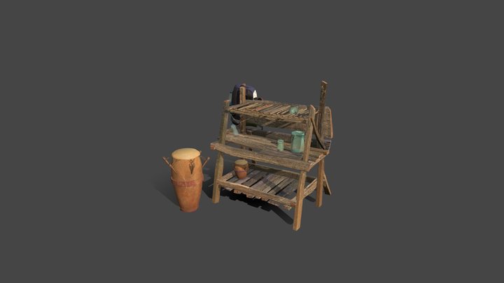 DAE 5 Finished props - FOREST LONER 3D Model