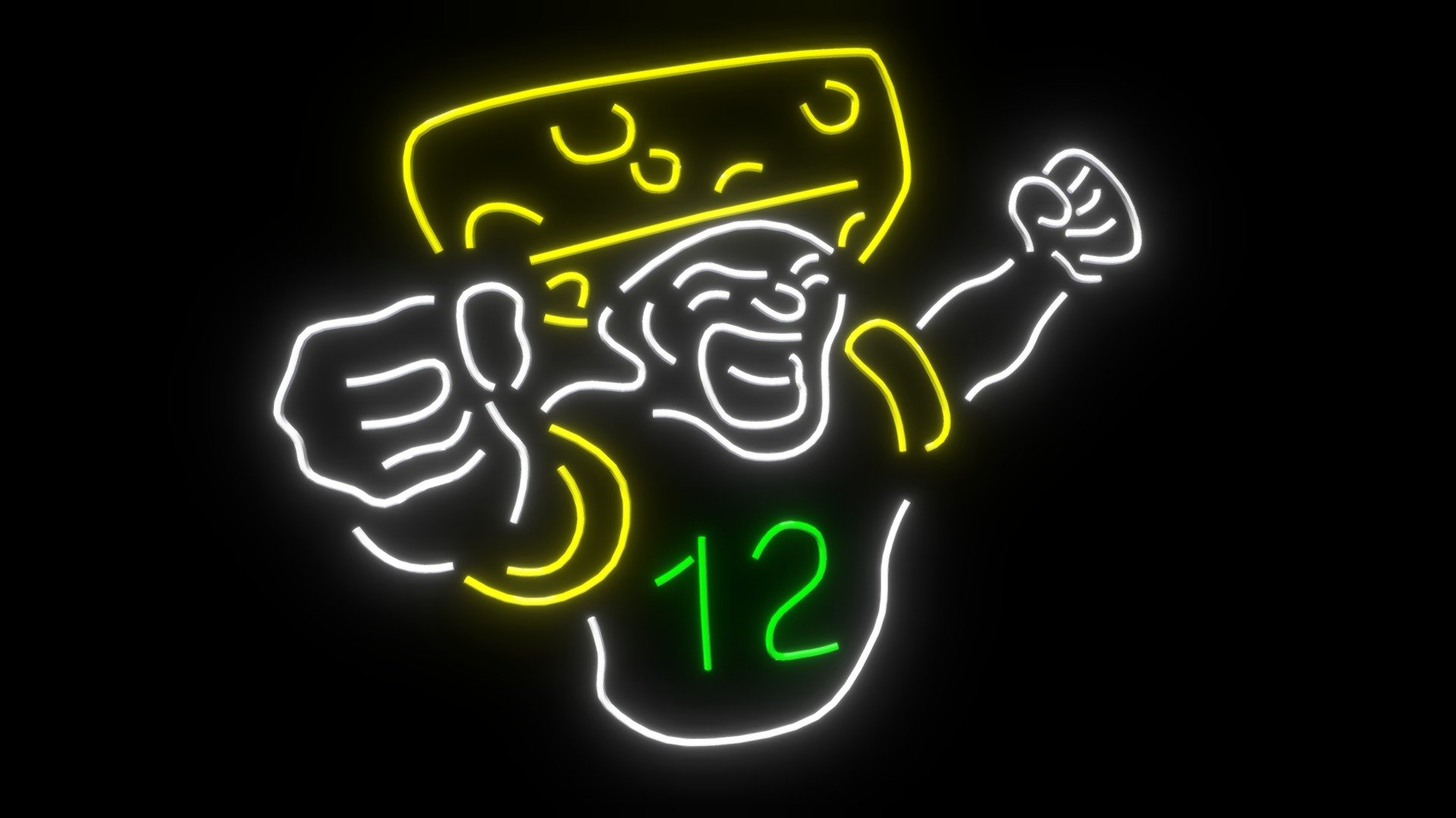 Green Bay Packers Neon Light - 3D model by FM5 Design (@FM5Design