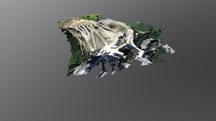 Quarry Simplified 3d Mesh 3D Model