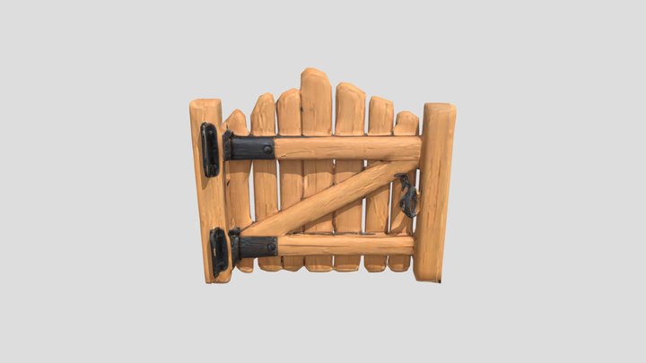 Wooden Gate 3D Model