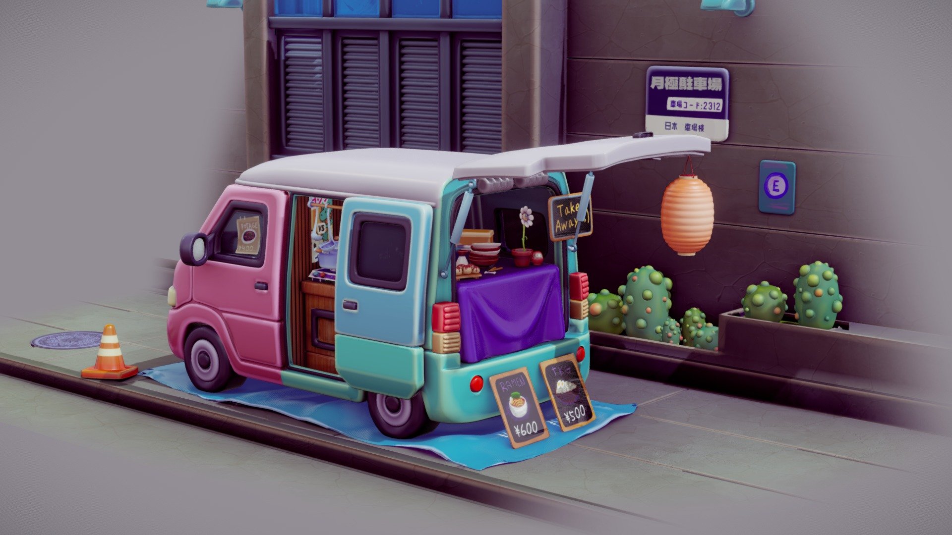 Cute Food Truck — Sketchfab embed 3D viewer