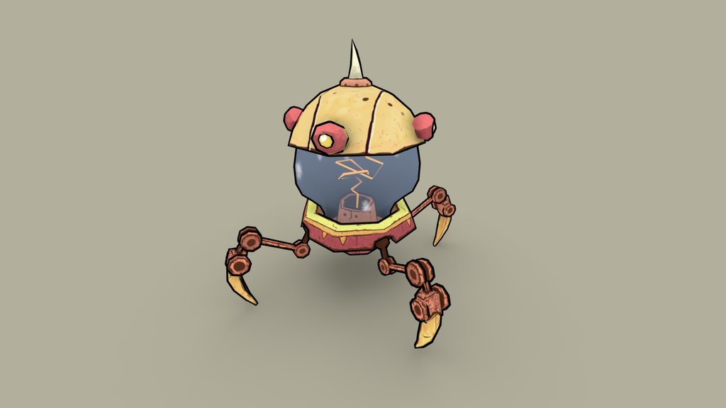 Robot — low-poly sci-fi 3D model by makcutka250