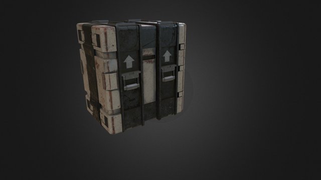 Sic-fi Crate 3 (free model and texture) 3D Model