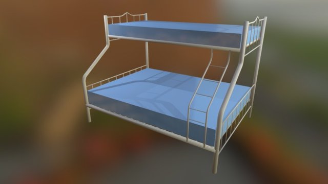 Double Deck Bed 3D Model