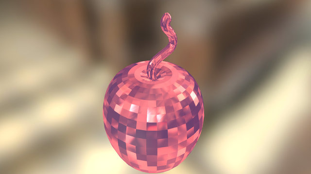 Crystal Apple 3D Model
