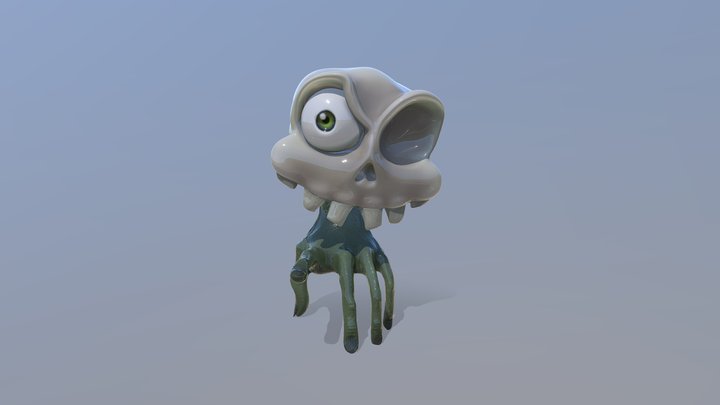 Medievil - Sir Daniel Fortesque in a zombi hand 3D Model
