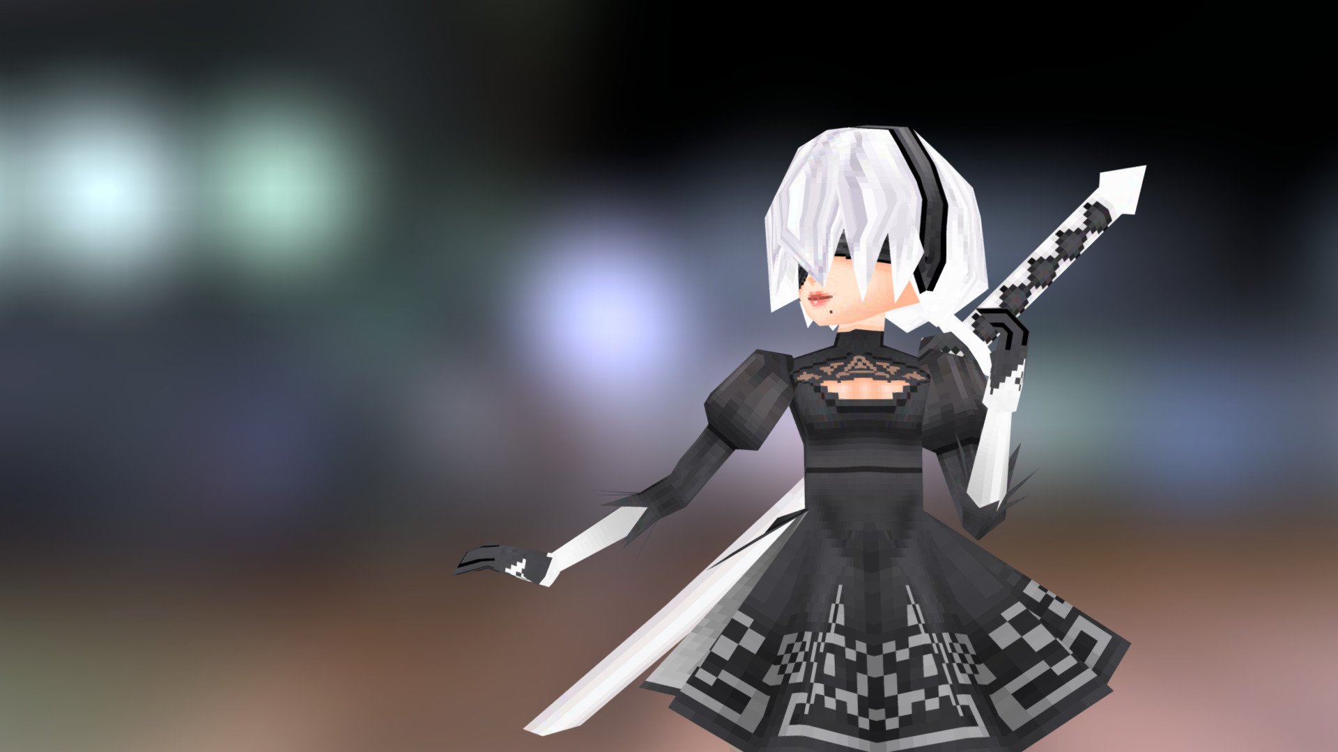 Low Poly - YoRHa No. 2 Type B - 3D Model By The_regressor (@the ...