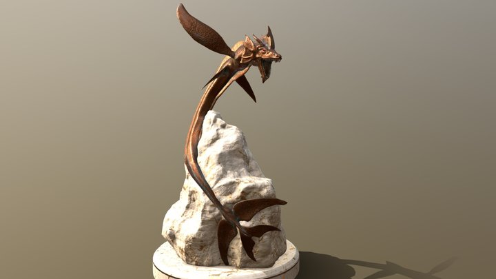 Seaking Statue 3D Model