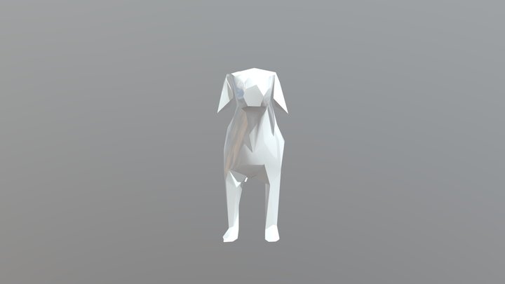 Low Poly Dog 3D Model
