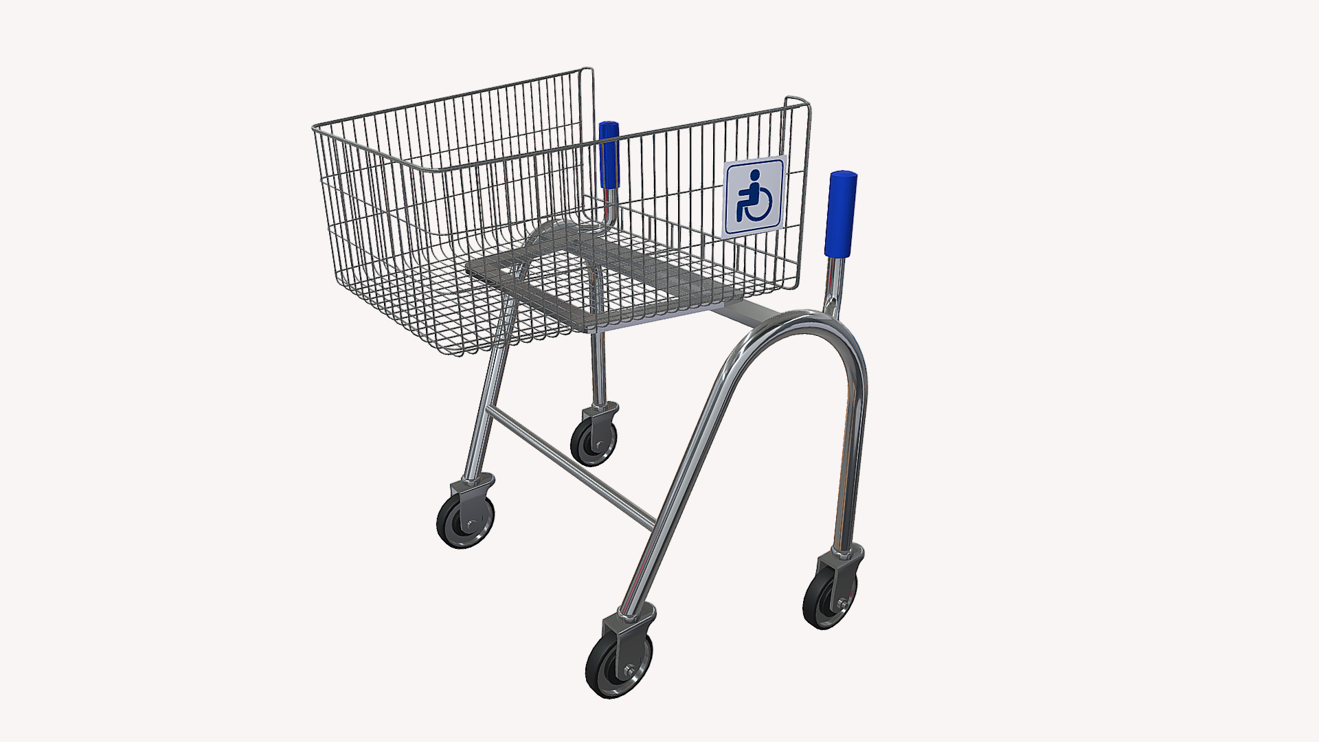 ТЕЛЕЖКА МАГАЗИННАЯ для инвалидов в коляске - Download Free 3D model by .