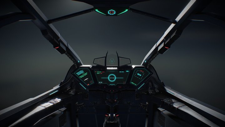 Cockpit Space Fighter 3D Model