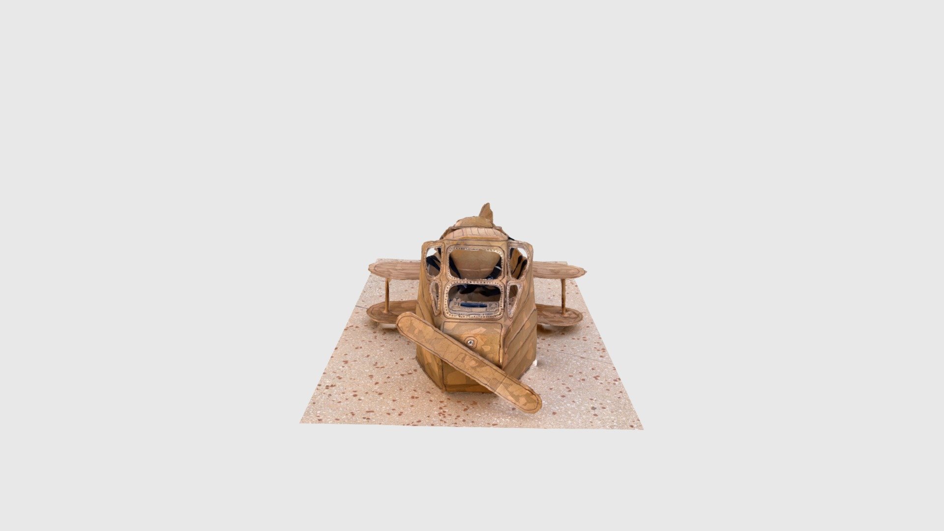 Handmade cardboard plane