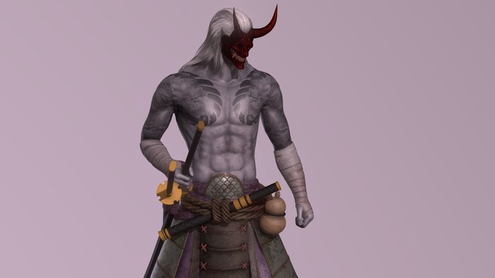 Oni samurai 3D Model