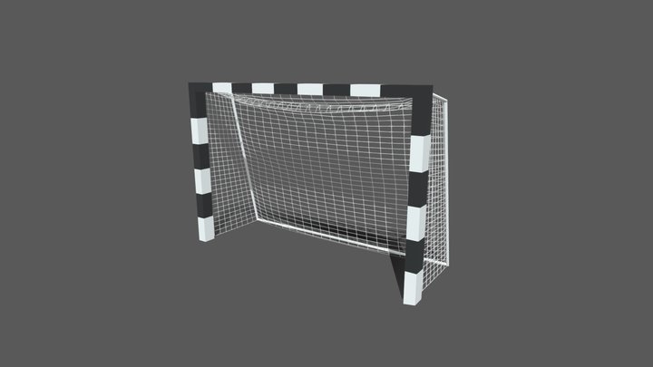 Cartoon Handball Goal Post 3D Model