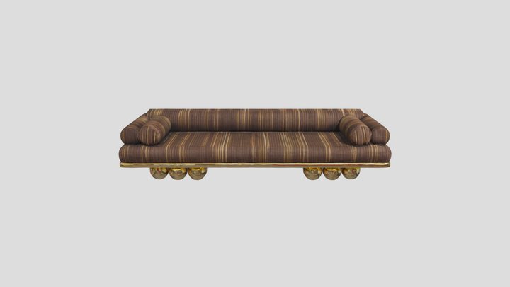 Golden Sphere Sofa _ 3D Model