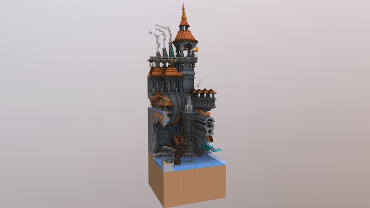Steam Castel 3D Model