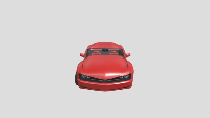 muscle Car Red 3D Model