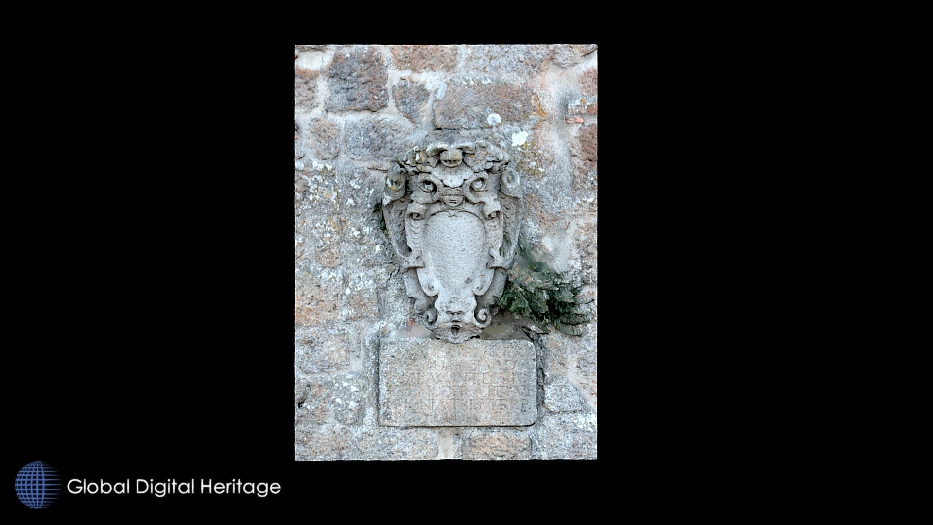 Stone Shield, Aldobrandeschi Castle. Arcidosso