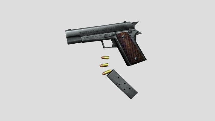 1911 low poly 3D Model