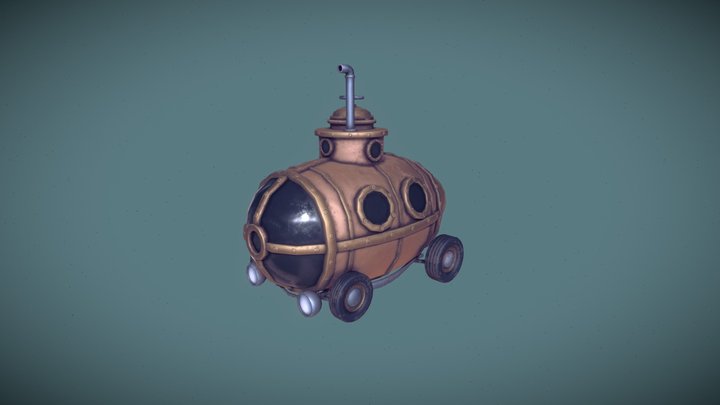 Submarine on Wheels 3D Model