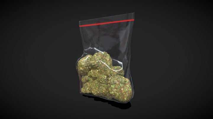 Cannabis Weed Bag 2 3D Model