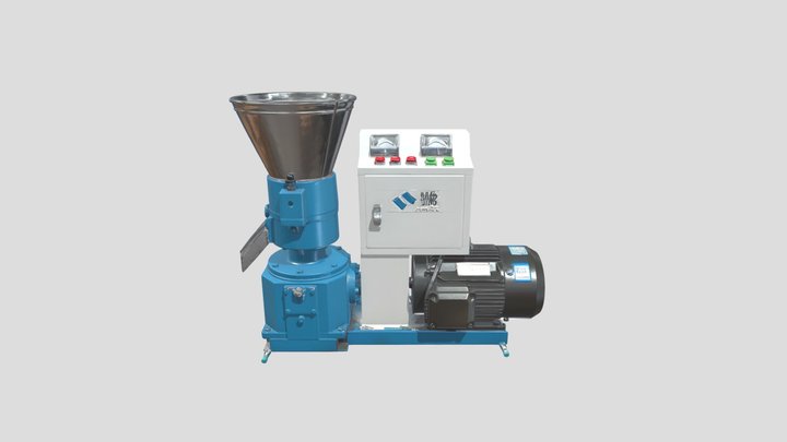 Flat Die Pellet Machine 3D Model