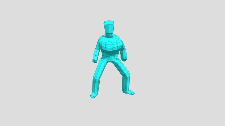 Low Polly Humanoid Character 3D Model