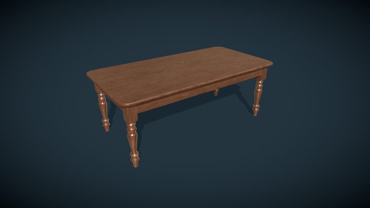 Table Wood 3D Model