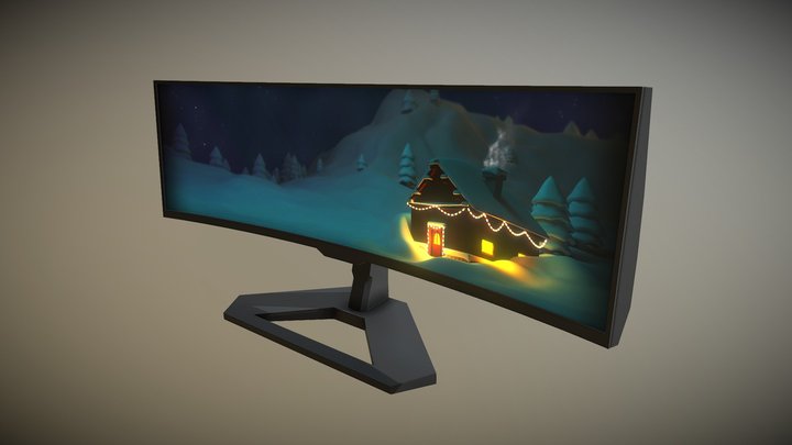 Curved LED - High-Detail 3D Model – Free 3D Model STL