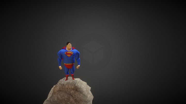 Superman Stylized Lowpoly (FanArt) 3D Model