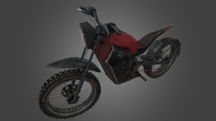 Worn out dirt bike 3D Model