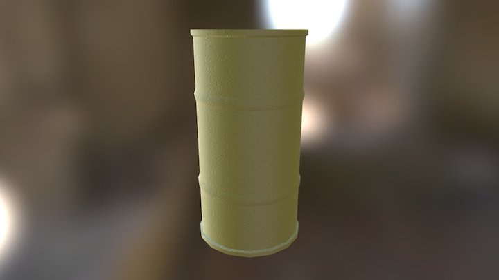 Oil Drum 02 3D Model
