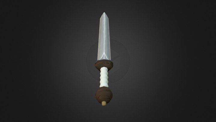 Roman Gladius (Hand paint) 3D Model