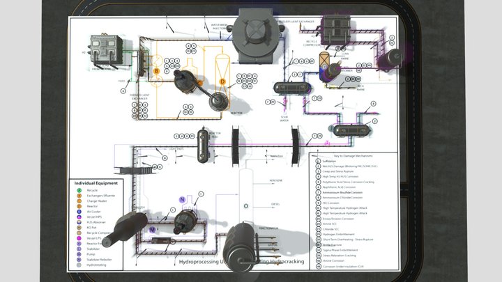Hydroprocessing Units 3D Model