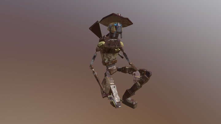 Cowboy Robot 3D Model