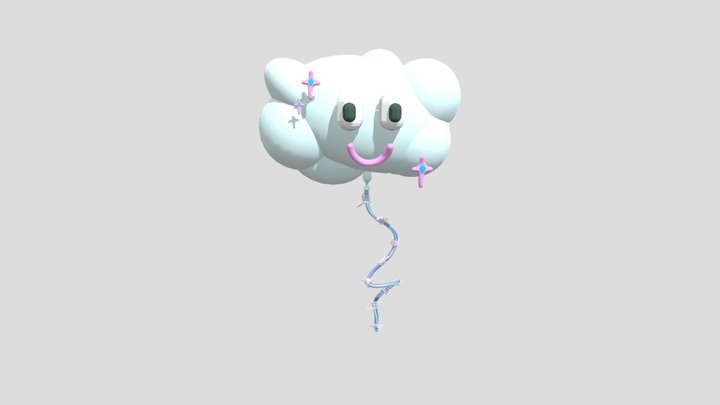 Sad Cloud 3D Model