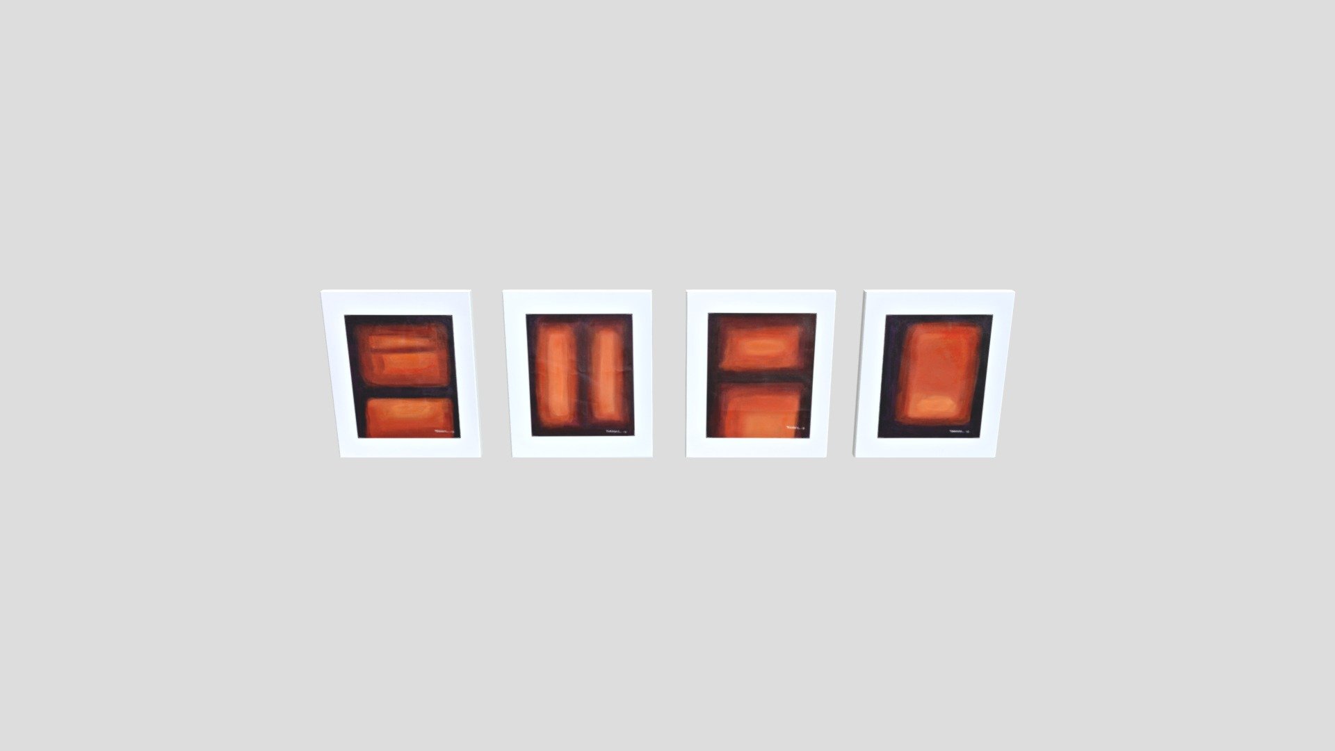 SET ACRYLIC PAINTING RED