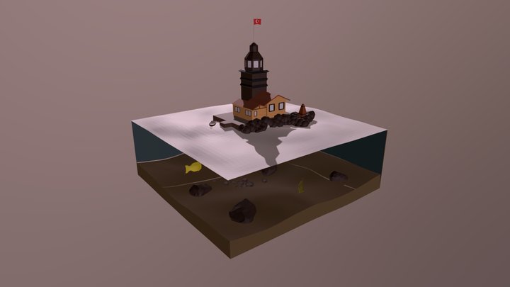 Kiz Kulesi Turkey 3D Model