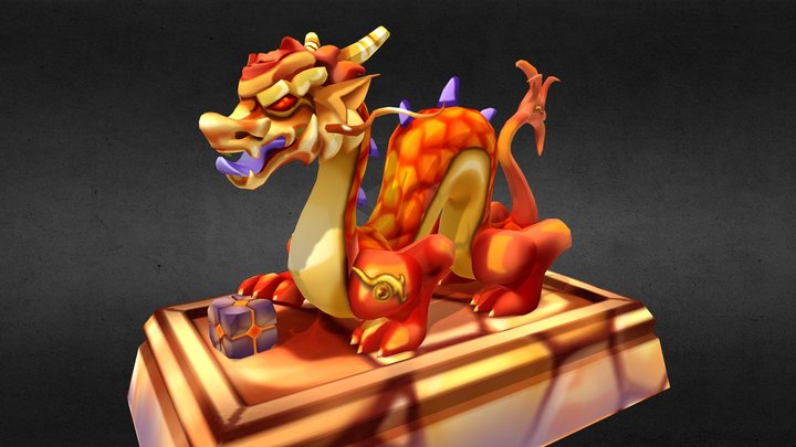 Stylized Dragon 3D Model