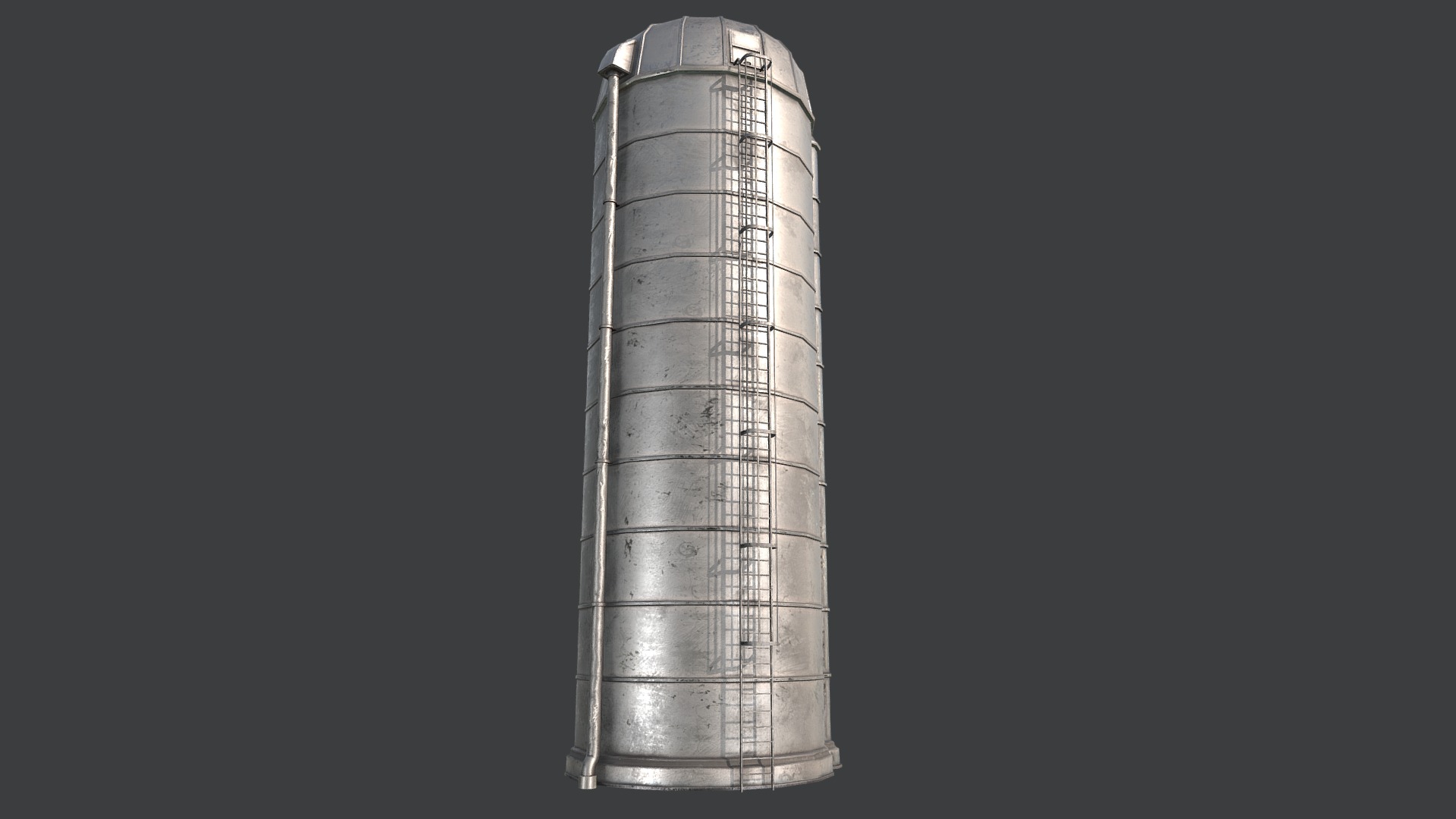 3D model Farm Silo 2 PBR - This is a 3D model of the Farm Silo 2 PBR. The 3D model is about a close-up of a cylindrical object with Turning Torso in the background.