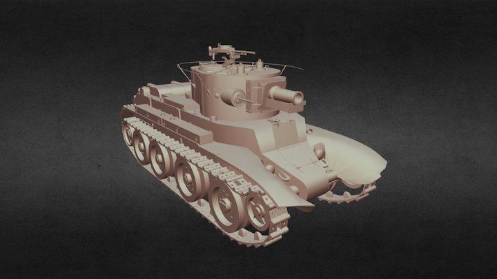 Tank BT-7A 3D Model