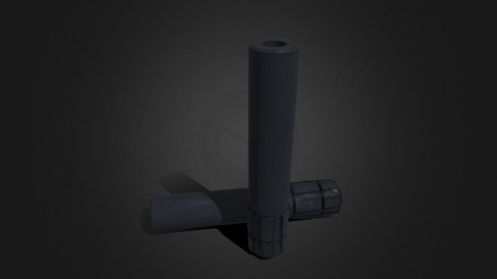 Pistol Suppressor 3D Model
