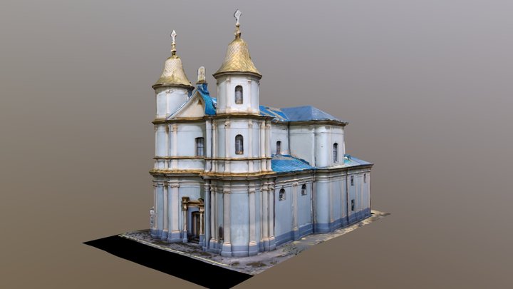 Armenian church in Ivano-Frankivsk 3D Model