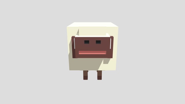 Fluffy Sheep - Crossy Road 3D Model