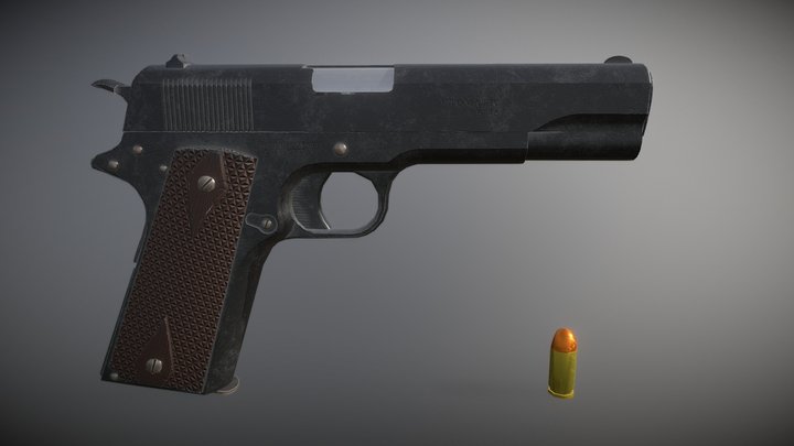 M1911 Pistol - Game Ready 3D Model