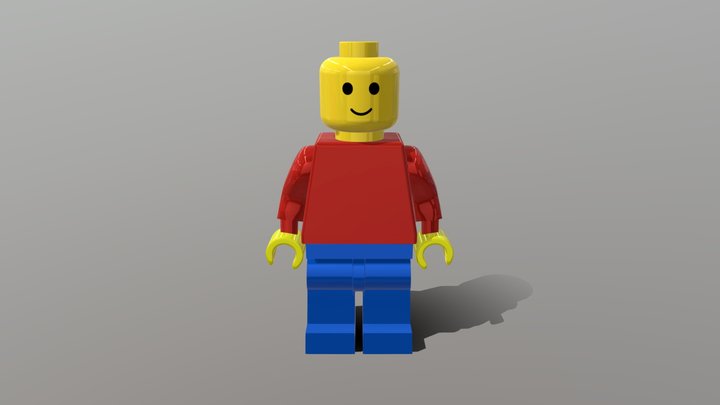 Finished Lego Man 3D Model
