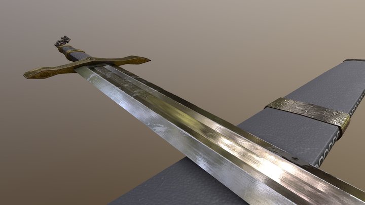 Medieval Sword 3D Model
